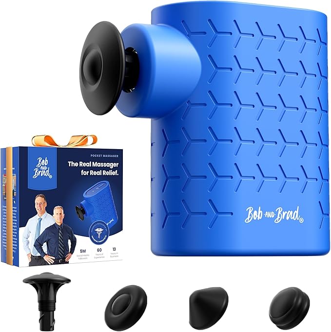 BOB AND BRAD P5 Mini Massage Gun – Travel Size Deep Tissue Percussion Massager for Pain Relief & Recovery, FSA-HSA Eligibl...
