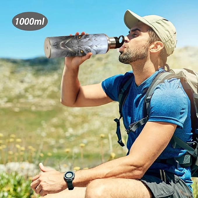 Blueangle 20 OZ Scary Dragon Water Bottle with Straw, Sports Water Bottle BPA Free Stainless Steel Water Jugs for Gym, Kitchen, Working, Outdoor（971）