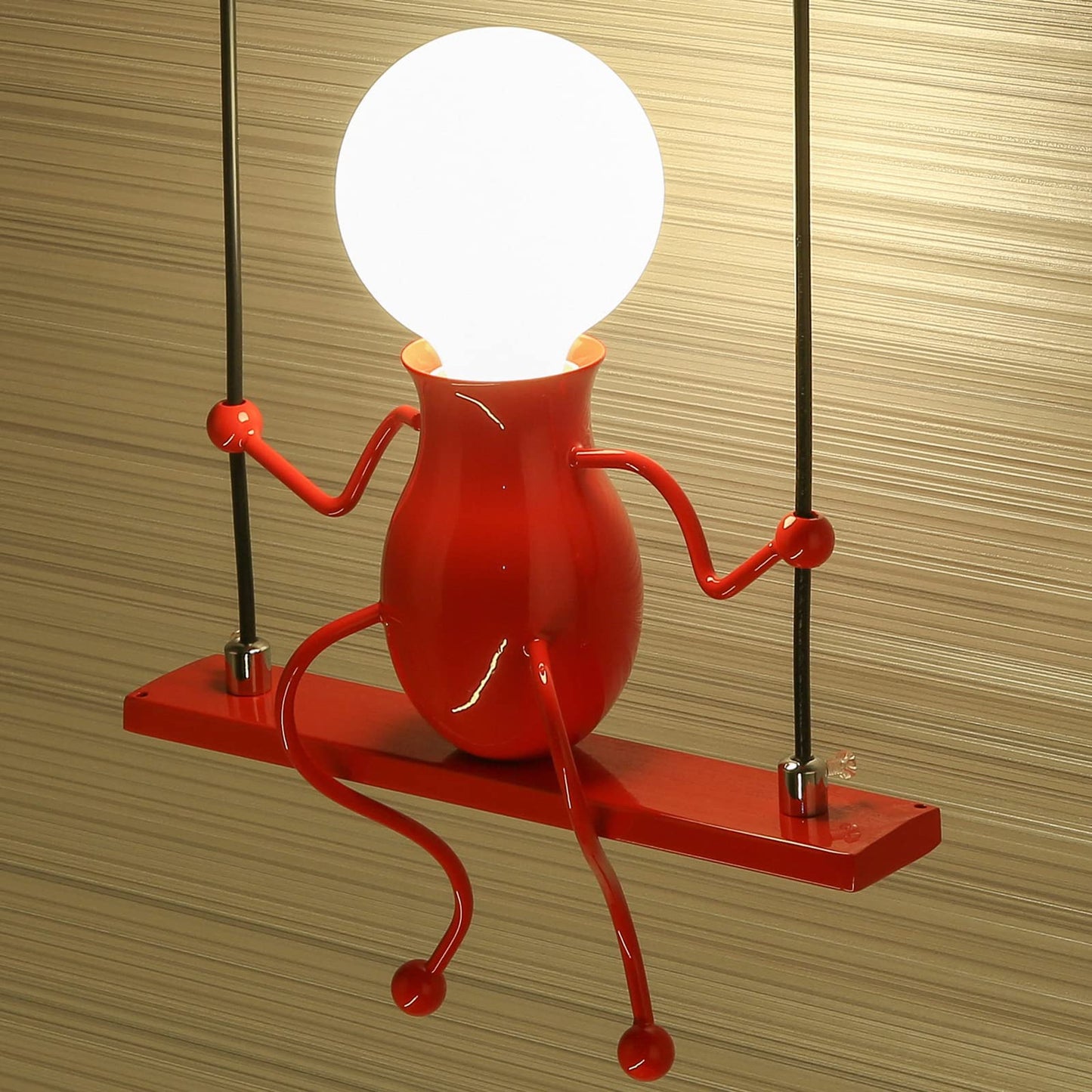 SOUTHPO LED Wall Light Fixture, Swing Single, Metal, Red, Cartoon Design, Adjustable Bedside Lamp, Model SOUTHPO