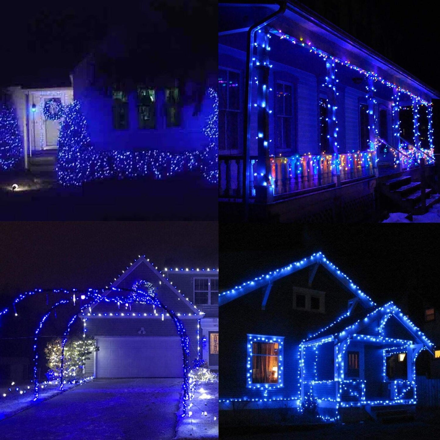 LJLNION 300 LED String Lights, 98.5FT Waterproof Fairy Lights, 8 Modes, Blue, Model HB-300COI, Indoor/Outdoor Decorations