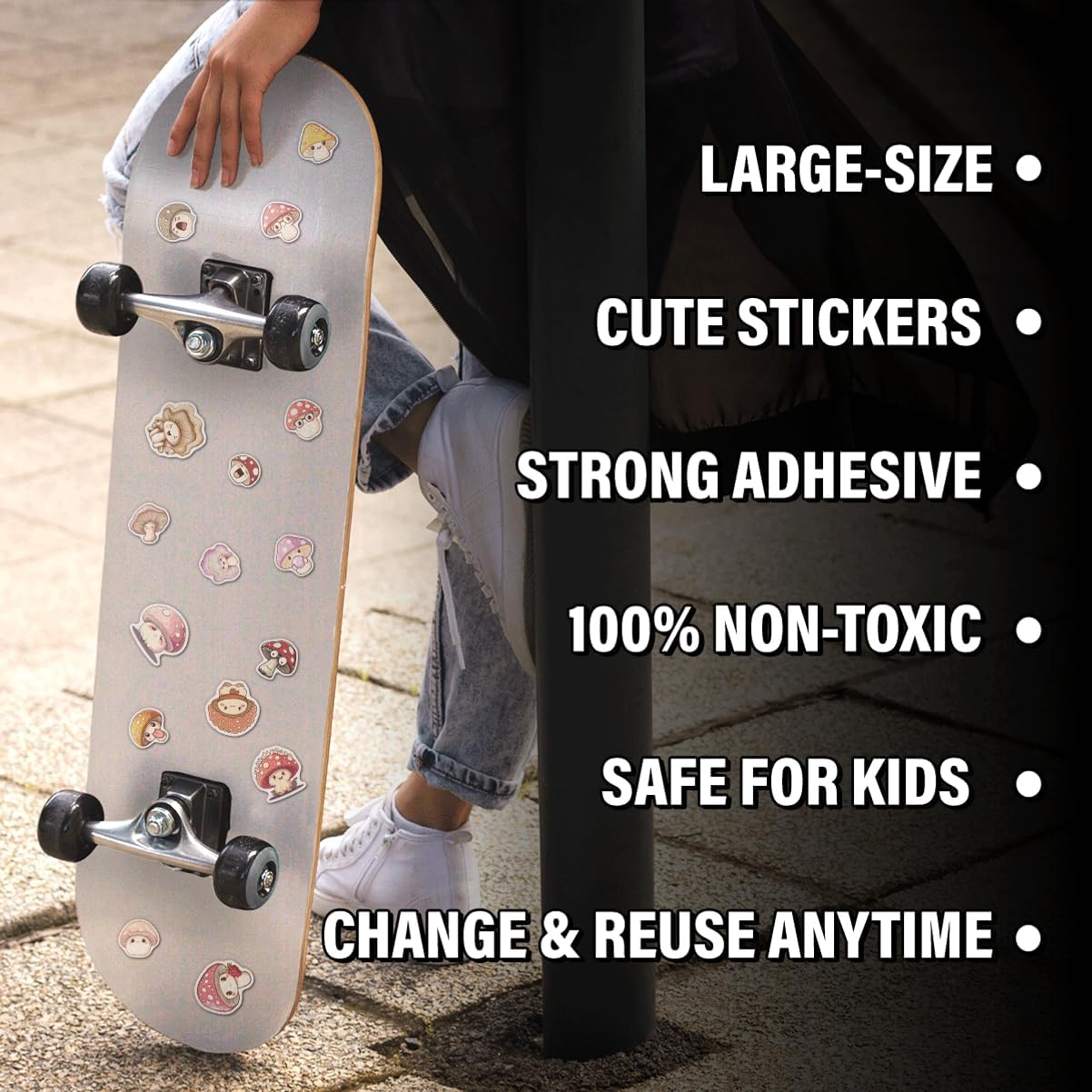 Cute Mushroom Sticker Pack 108Pcs Aesthetic Vinyl Stickers for Teen Girls Journaling Scrapbooking Laptop Water Bottles Phone Case DIY Decor Bike Bumper Car