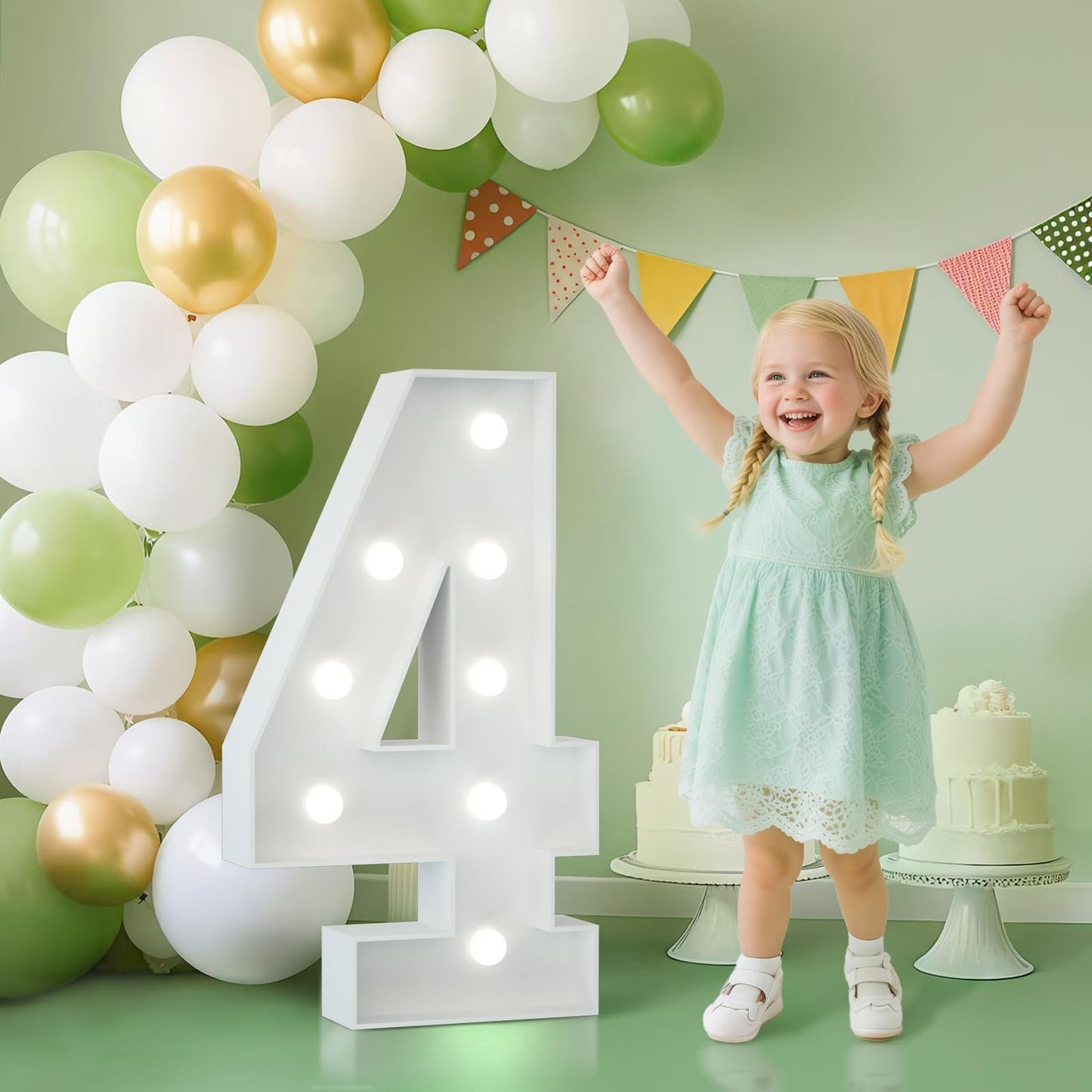 Joymuse 2.3Ft Marquee Numbers  Light Up Numbers Birthday Decorations For Girls Birthday Party Anniversary Backdrop