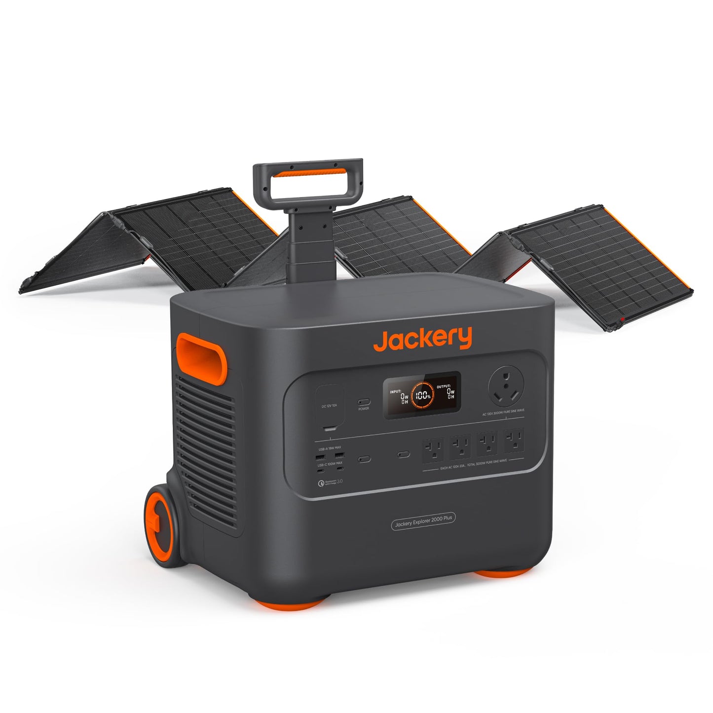 Jackery Solar Generator 2000 Plus 500W, 2042Wh Lifepo4 Battery 3000W Output, Portable Power Station With 500W Solar Panel, Fast