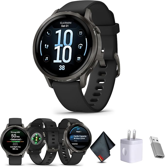 Garmin Venu 4, 41mm, Advanced Fitness Tracker GPS Smartwatch, 1.2" AMOLED Display, Built-in Flashlight, 10 Days of Battery...