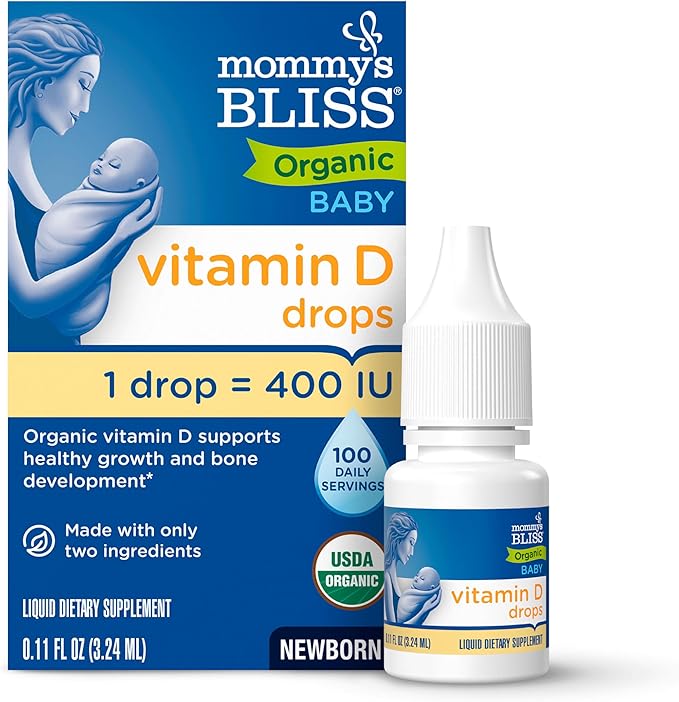 Mommy's Bliss Organic Drops No Artificial Color, Vitamin D, 0.11 Fl Oz