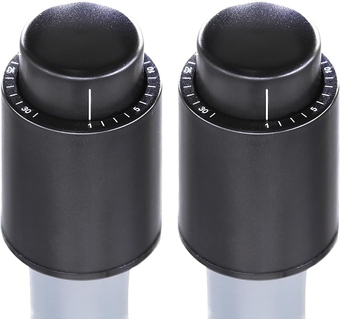 Vacuum Wine Stopper W/Pump, 2-Pack Wine Preservers Savers, Wine Bottle Sealer Blocker, Gifts for Wine Lovers | Reusable Wine Accessories, No Worry Waste Wine