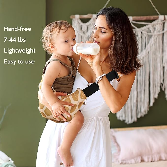 Baby Sling Shoulder Carrier,Ultimate Comfort Side Baby Carrier for Newborn to Toddler/Infants (7lbs-44lbs)（Giraffe