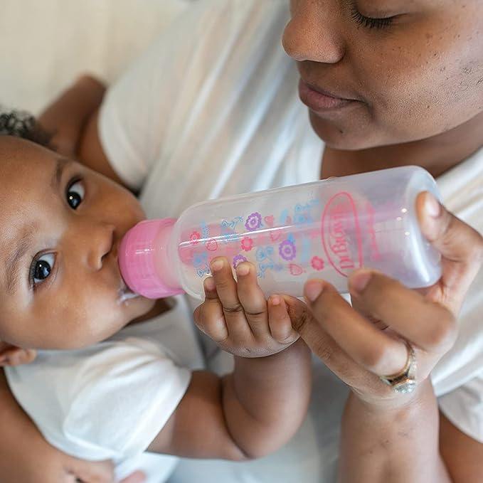 Dr. Brown’s Insta-Feed Bottle Warmer and Sterilizer with Anti-Colic Options+ Narrow Baby Bottles 8 oz/2500 mL, with Level 1 Slow Flow Nipple, 4 Pack, Pink Floral, 0m+