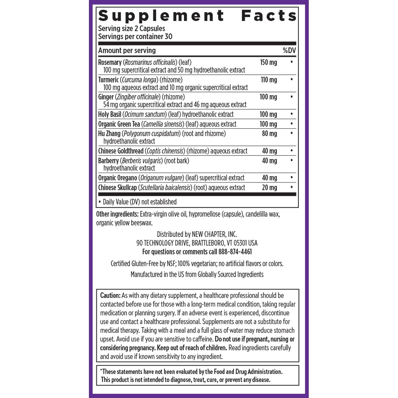 New Chapter Zyflamend™ Joint Supplement & Herbal Pain Relief – 10-in-1 Superfood Blend with Turmeric, Ginger & Green Tea - for Healthy Inflammation Response, Mobility & Flexibility, 60 Capsules