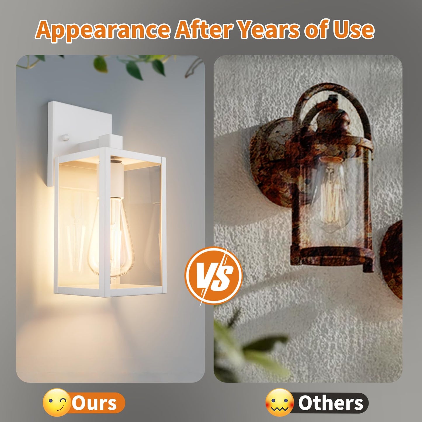 2 Pack White Exterior Lighting Fixtures Wall Mount  Outside Front Porch Lights For House  Outdoor Lantern Lamp  Waterproof Wall Sconce Lights  Coach Light For Garage Entryway