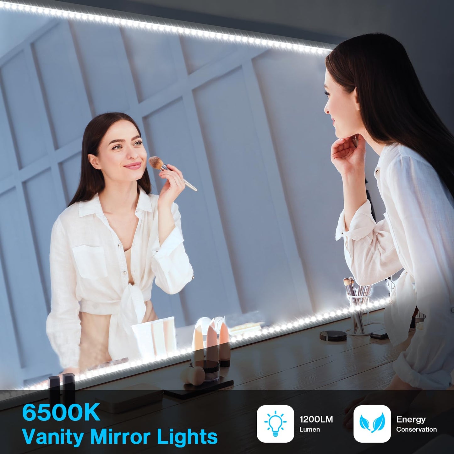 Olafus LED Strip Lights, 32.8ft Dimmable, 6000K Daylight White, 600 LEDs, Model LA-96DTDW-US01-N-BK, Plastic