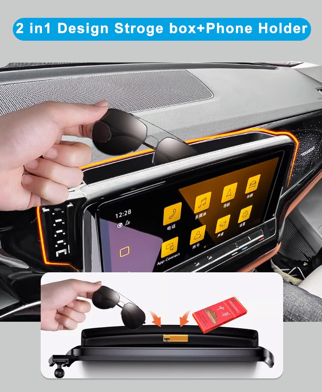Kephth Car Phone Holder For Toyota Corolla/Corolla Cross Accessories 2019 2020 2021 2022 2023 2024 2025 Dash Mount Cell Phone Ho