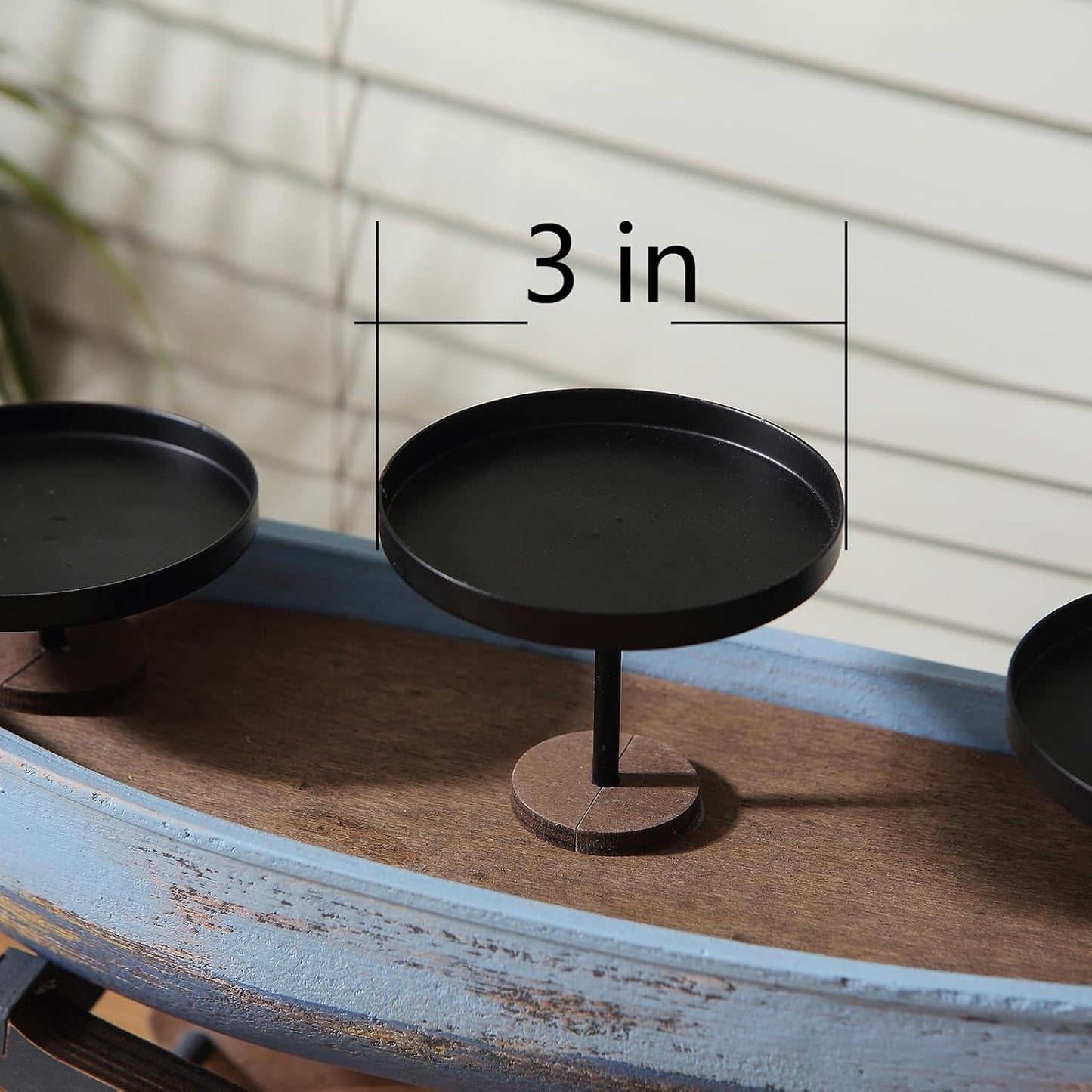 Nautical Candle Holder for Beach House Table & Lake House - Ocean Themed Farmhouse Boat Candlestick Holders, Marine Beach Style Handmade Coastal Accent, Housewarming Gifts