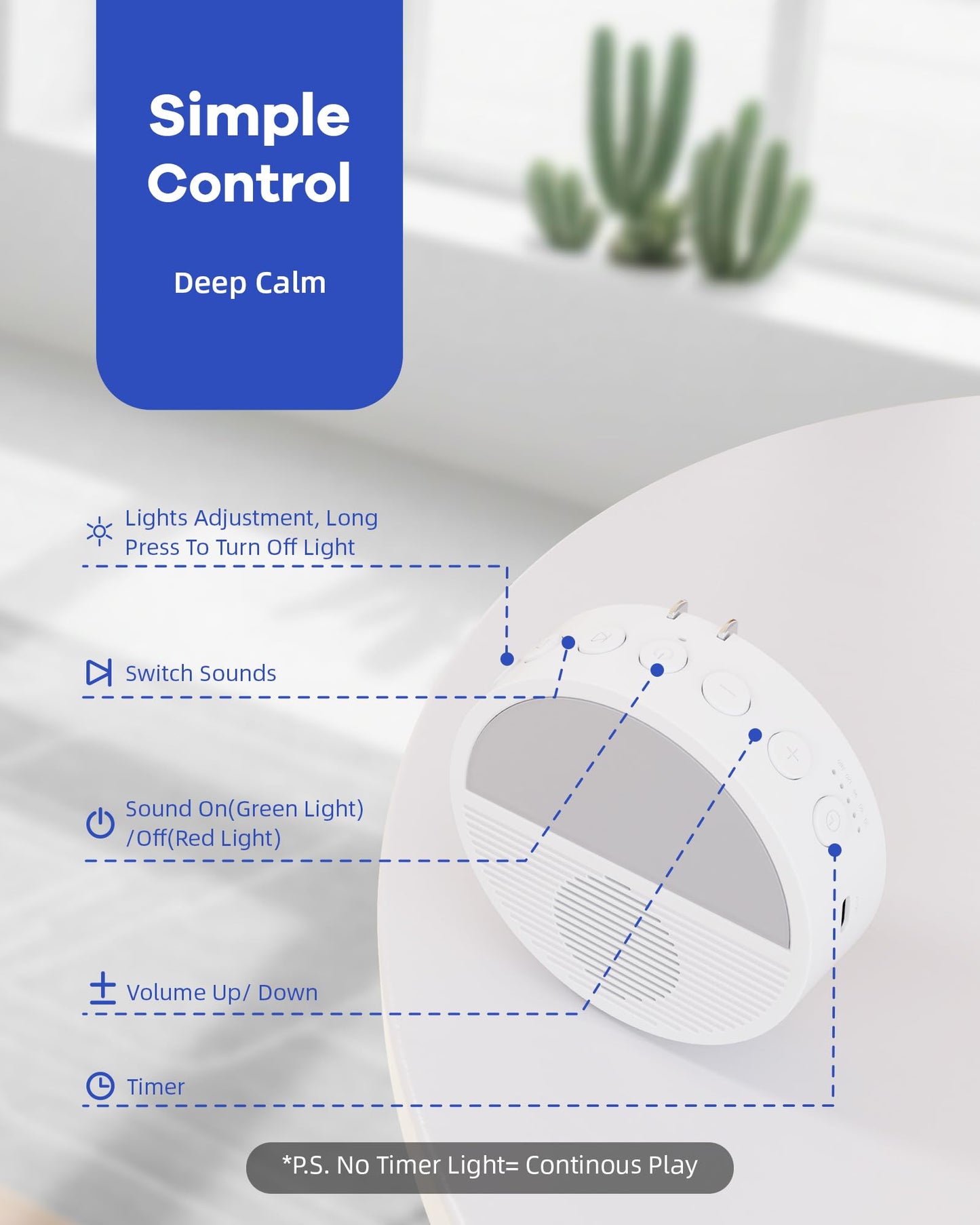 Wall Plug in White Noise Sound Machine for Office Privacy, Sunset Inspiration Baby Sound Machine for Night Feeding, Sleep Machine with Light and 28 Non-Looping Sounds