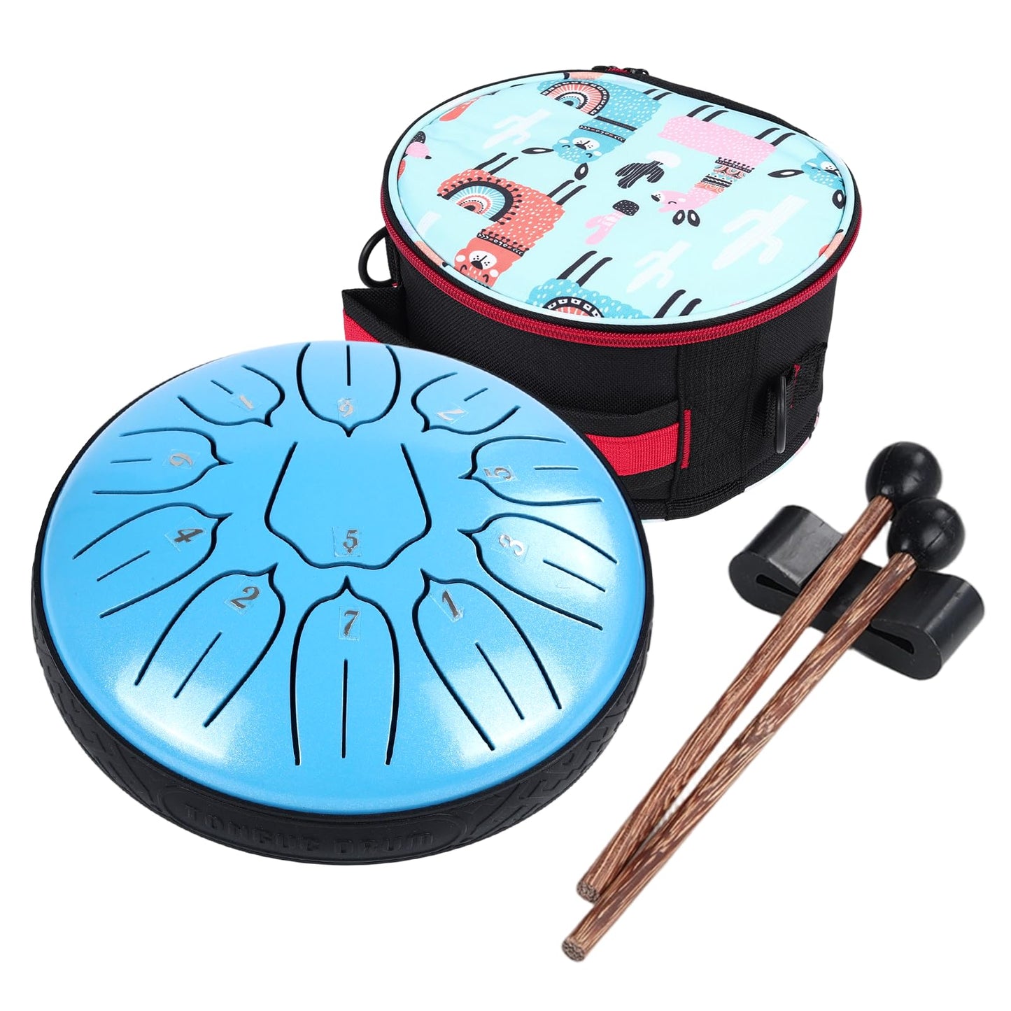 Ubblove Steel Tongue Drum Instruments: 6 Inch 11 Notes D Key Metal Steel Drums with Bag - Percussion Instrument for Music Educat