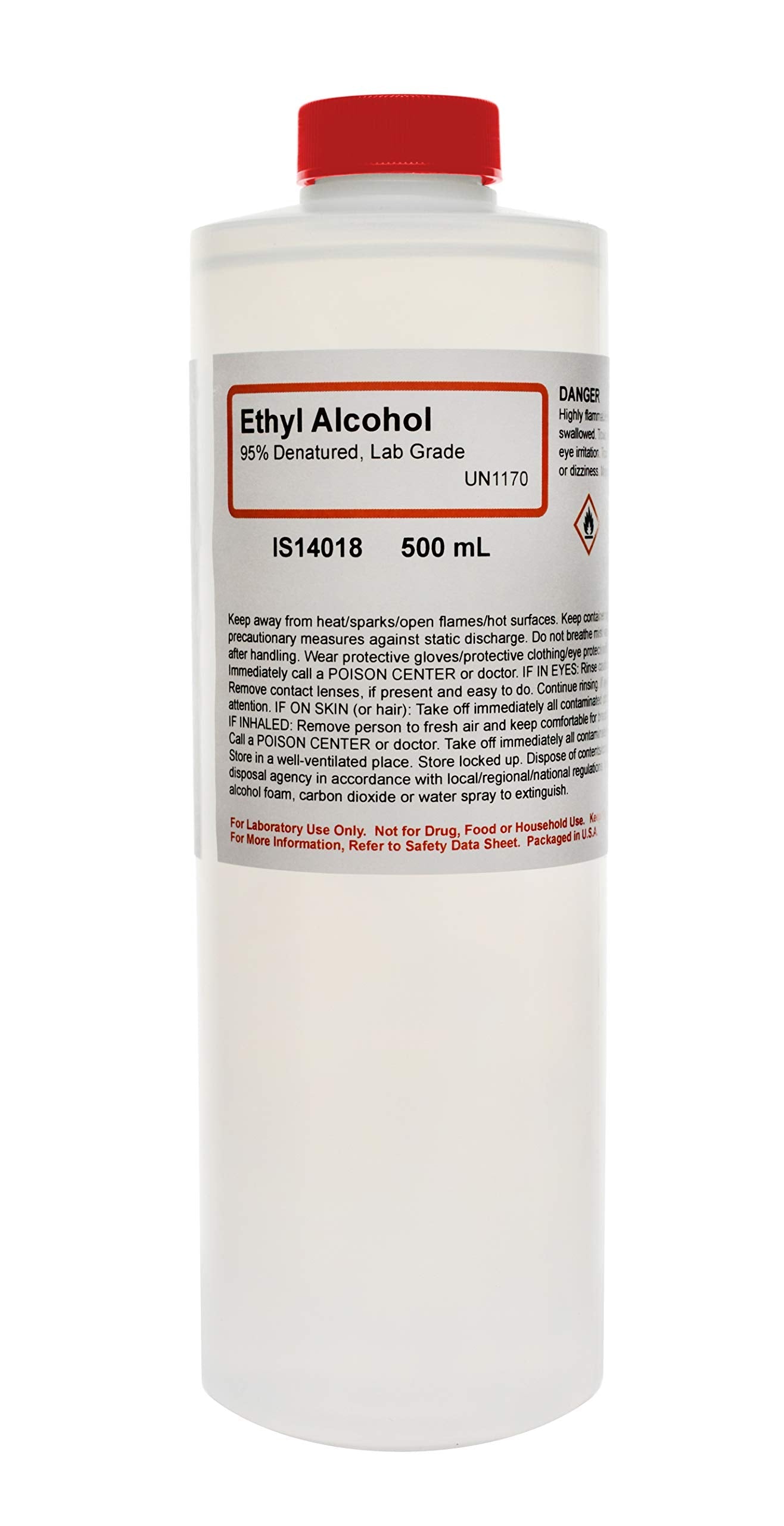95% Ethyl Alcohol, 16oz - Denatured Ethanol Alcohol - Laboratory-Grade, Not for Topical Use - The Curated Chemical Collection
