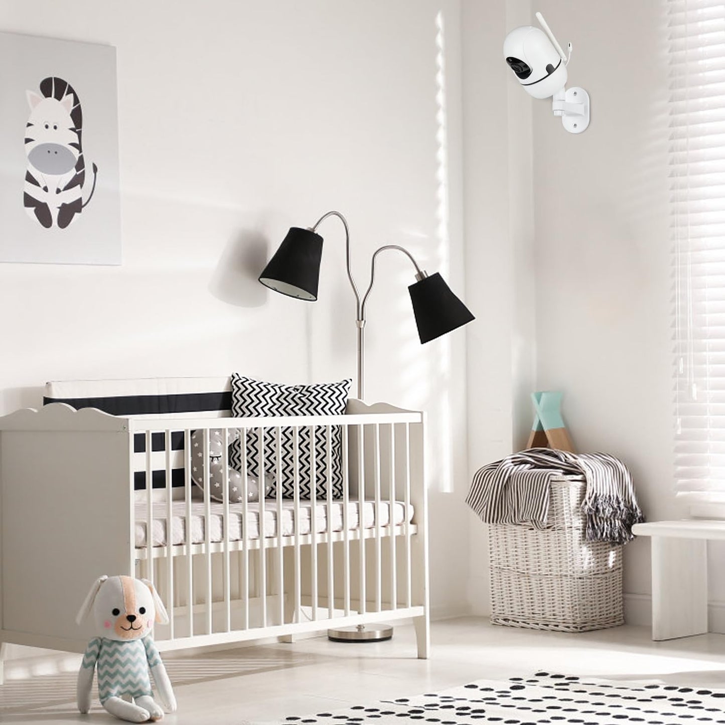 Adjustable Baby Monitor Mount for HelloBaby HB65/HB40/HB6550/HB6560/HB66/HB6339/HB6550 Pro, ANMEATE SM935E, Universal Baby Monitor Wall Mount with Perfect View and Easy to Install