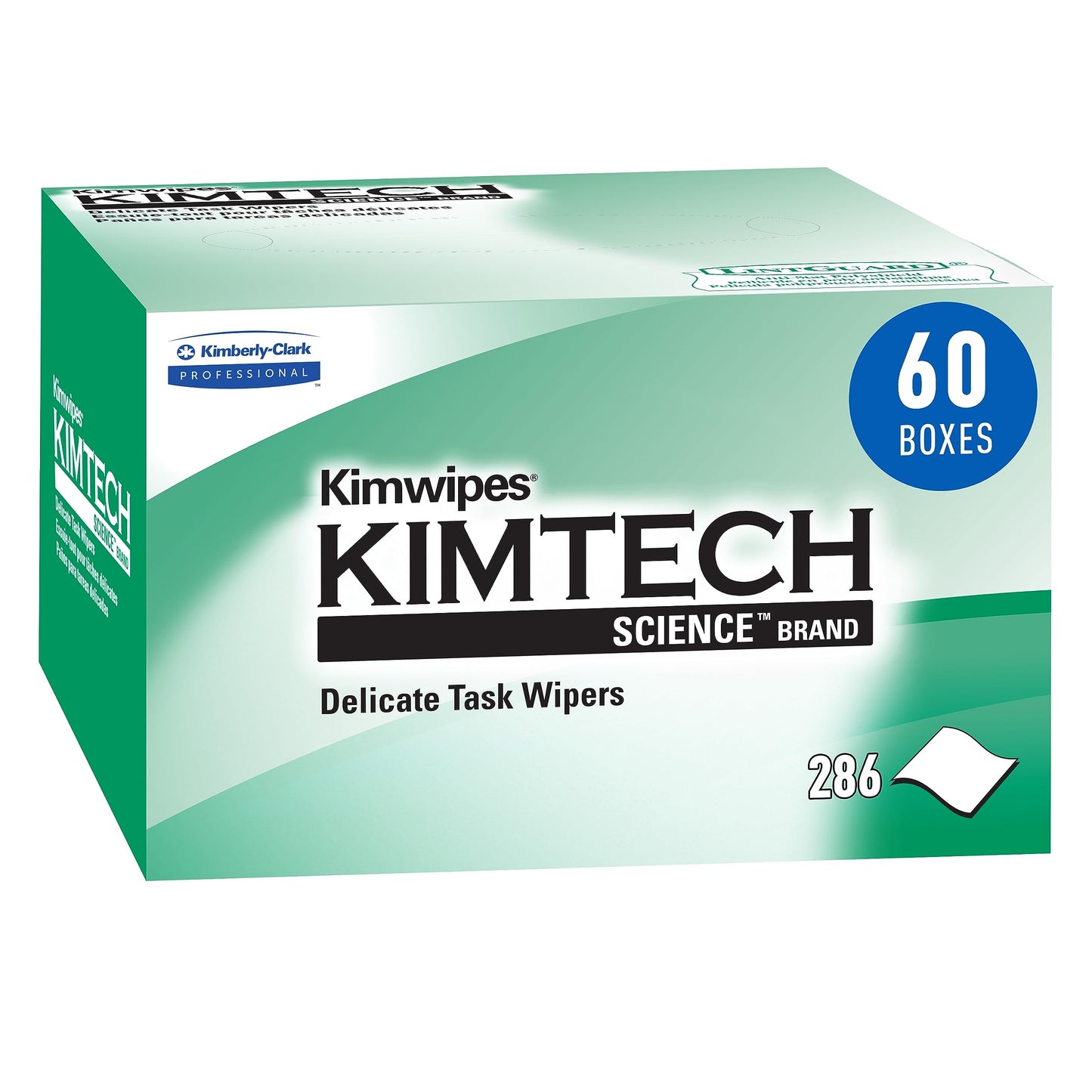 Kimtech Science Kimwipes Delicate Task Wipes (34155), Pop-Up Box, White (60 Boxes of 286 Sheets, 17,160 Sheet Total)