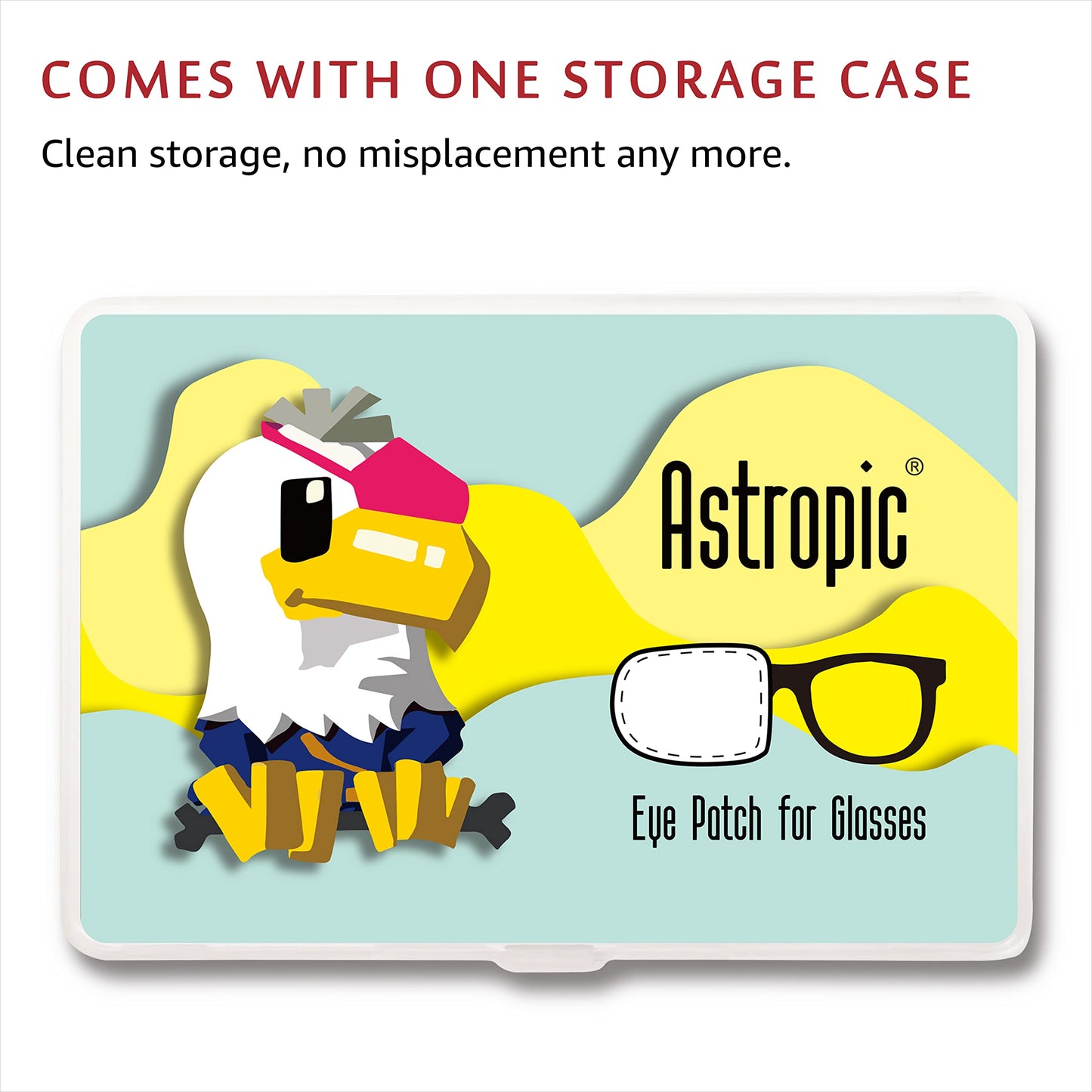 Astropic Silk Eye Patch for Adults Kids Glasses to Cover Either Eye (Medium, Black)