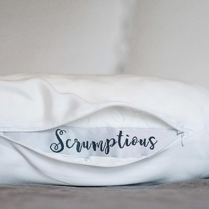 Honeydew King Side Pillow Case - Fits The Scrumptious and Essence Curved Pillows for Side Sleepers - Comfortable and Soft Cooling 100% Viscose Made from Bamboo - King Size (Powdered Sugar White)