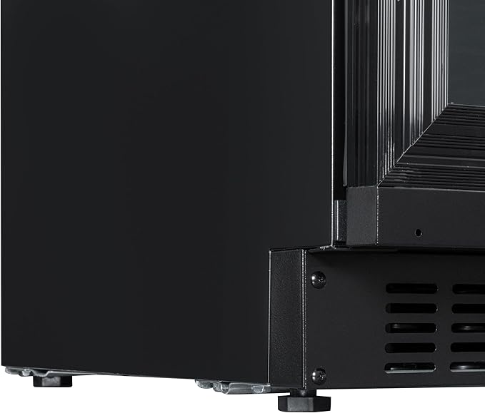 KoolMore Reserve 24 in. Under-Counter Panel Ready Dual Zone Built-in Wine Cooler with Black Shelves and 45 Bottle Capacity in Black (KM-CW46DZ-BPR)