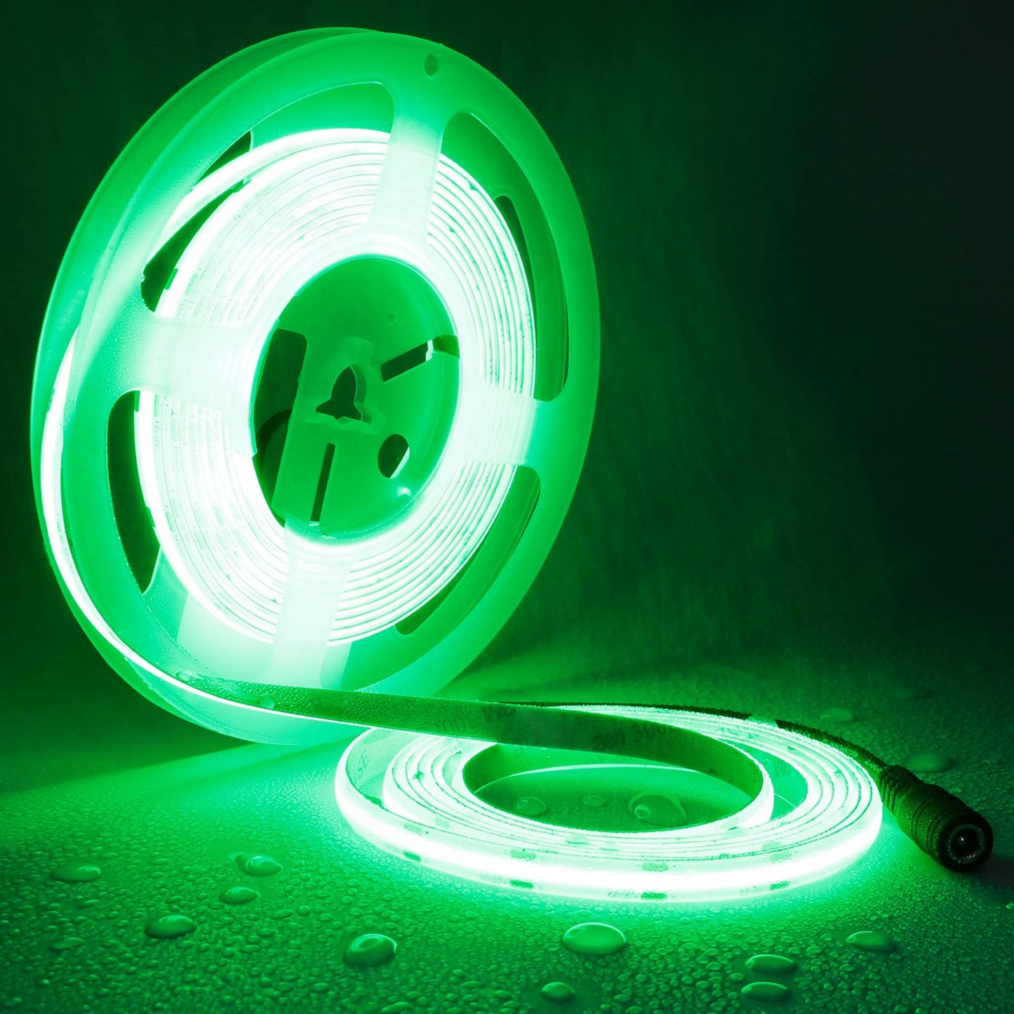 Topai 12V Cob Led Strip Light, 16.4Ft Waterproof Green, 480 Leds/M, Flexible For Boat & Home Projects