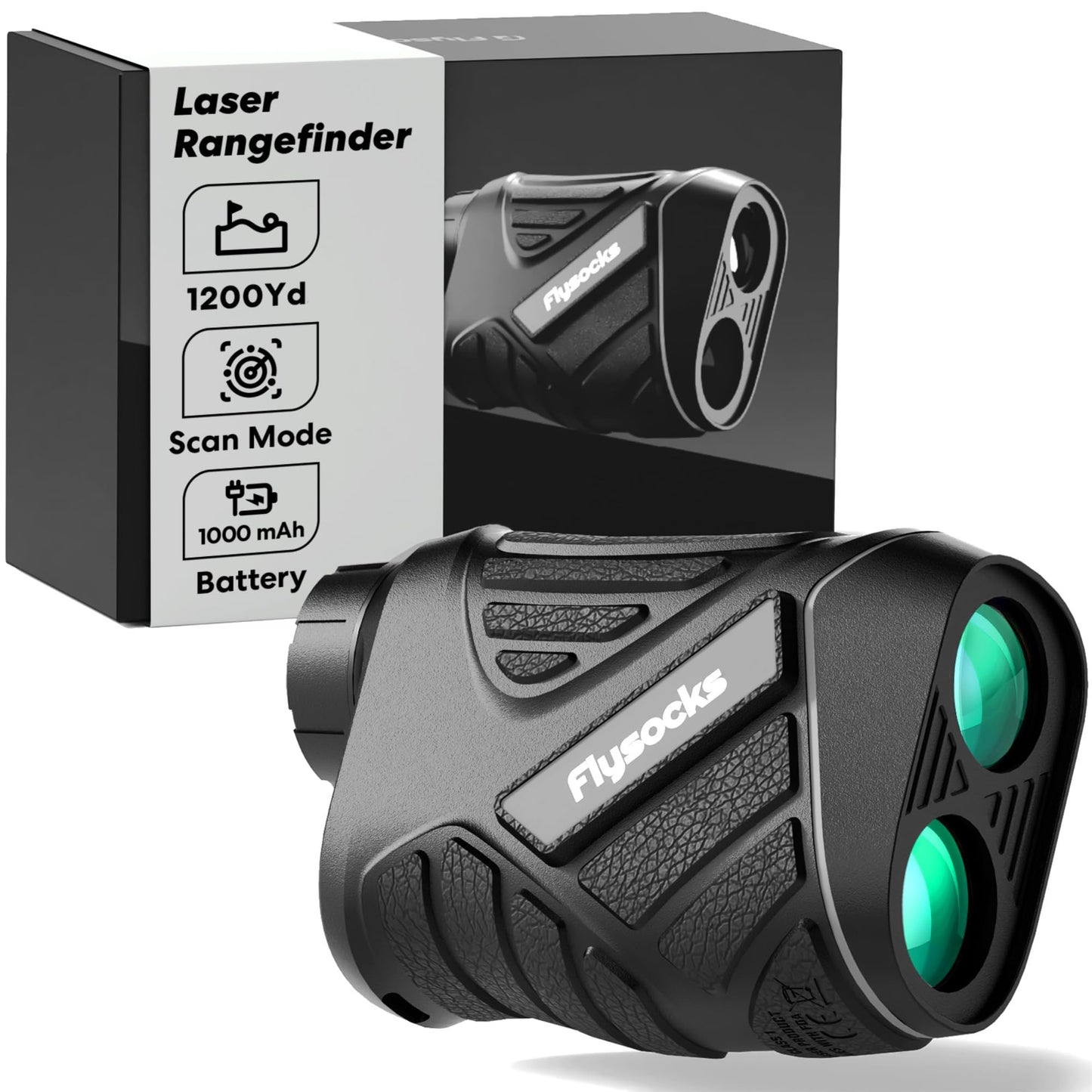 Flysocks Range Finder For Hunter, 1200Y Hunting Rangefinder, 7X Zoom Laser Rangefinder, Clear Accurate Range Finder For Shooting