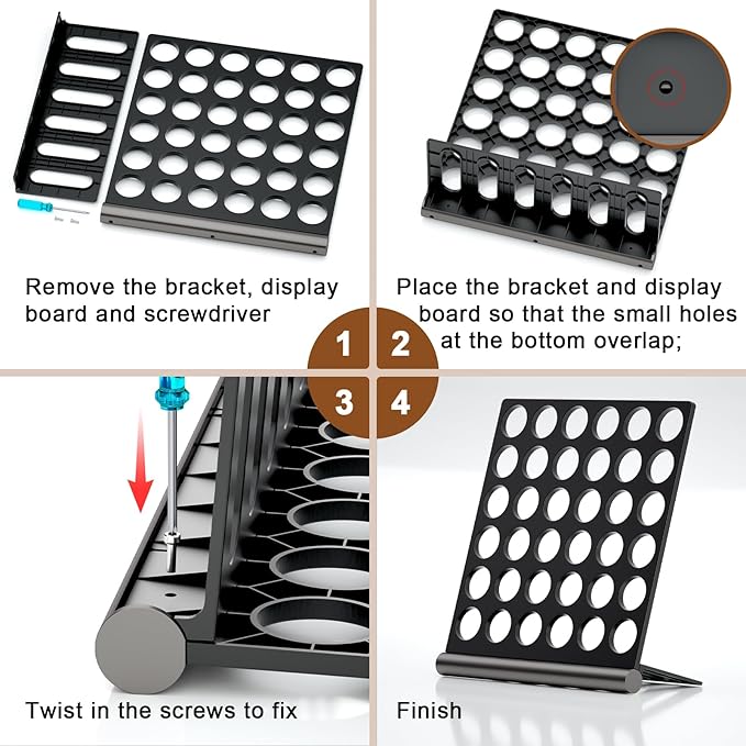 36 Pods K Cup Holder, Large Capacity Organizer Compatible with Keurig Pods, Creative and Space Saving Holder for Coffee Corner Office Kitchen