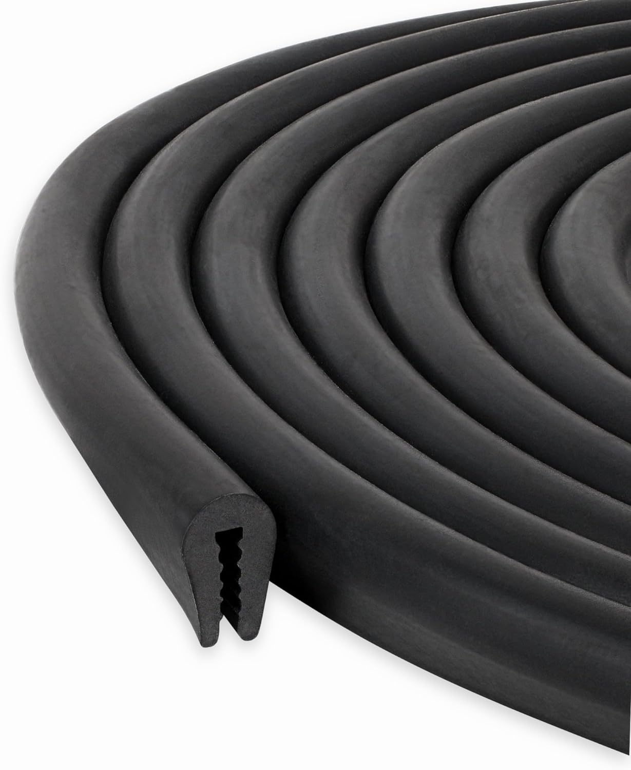 Black U Channel Edge Trim Seal EPDM 15/32" high x 19/64" Wide (33 Feet)