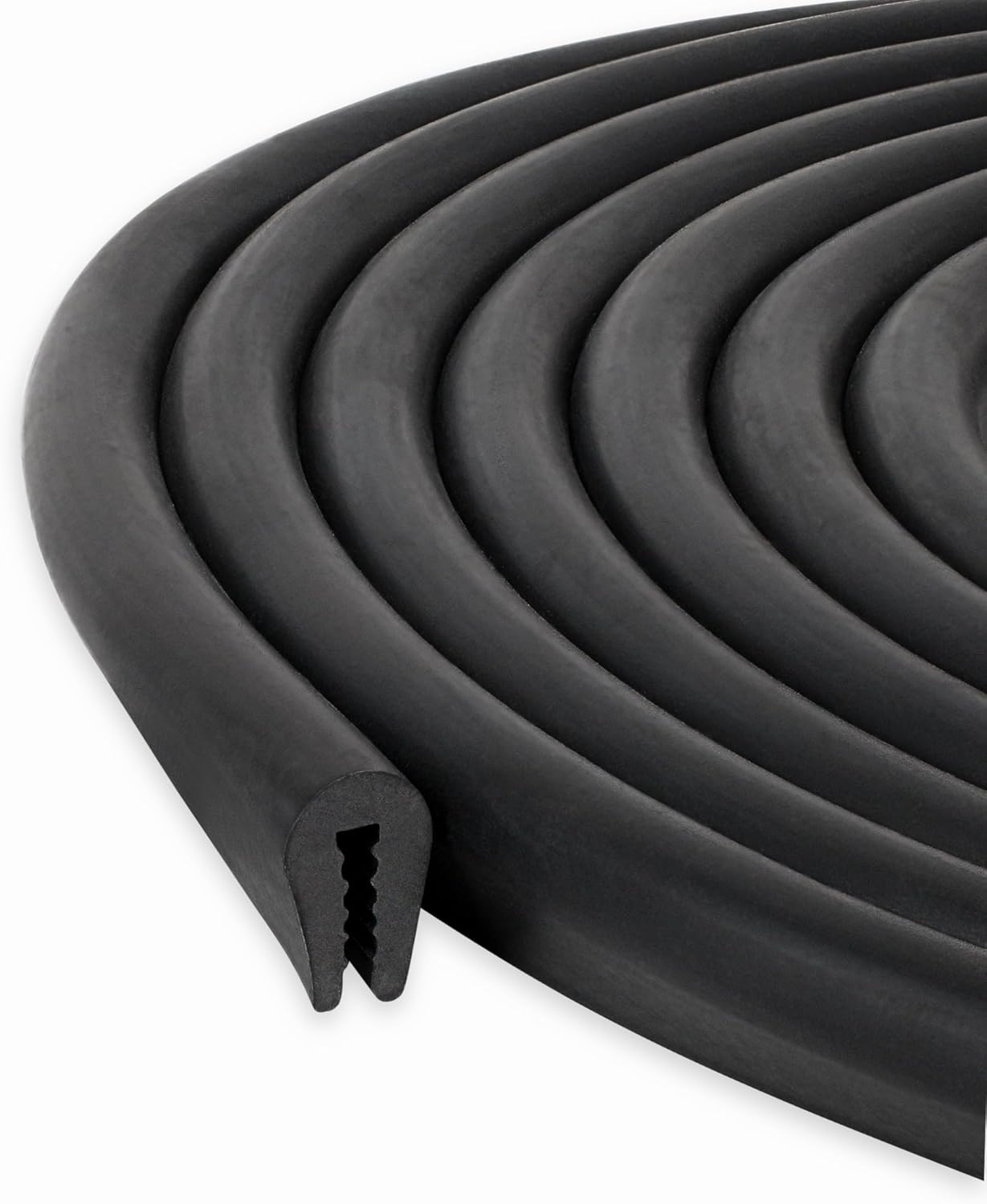 Black U Channel Edge Trim Seal EPDM 15/32" high x 19/64" Wide (50 Feet)