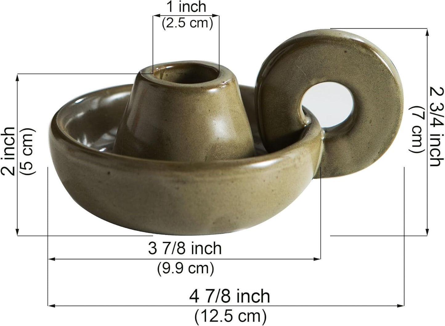 Candle Holder Ceramic Candlestick Holder, Candlelight Stand for Spell Candles, Taper Candles, and Incense, Halloween Christmas Dining Room Home Decoration Display