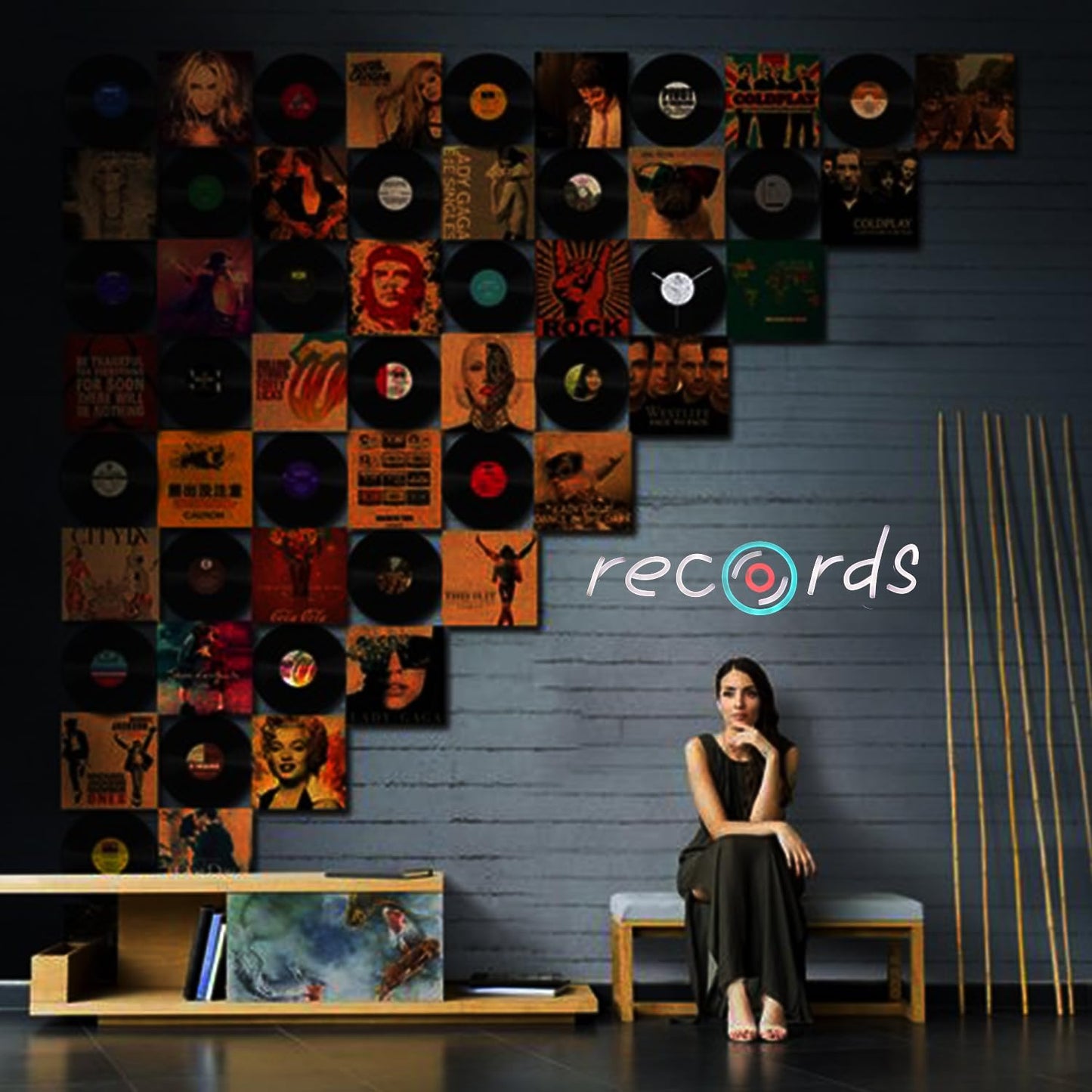 Records Led Sign  Recorder Neon Light  Disc Player Neon Sign  Recording Led Light  Music Show Studio Room Wall Decor  Vinyl Disc Neon Light Bedroom Game Room Wall Art Christmas Birthday Gift