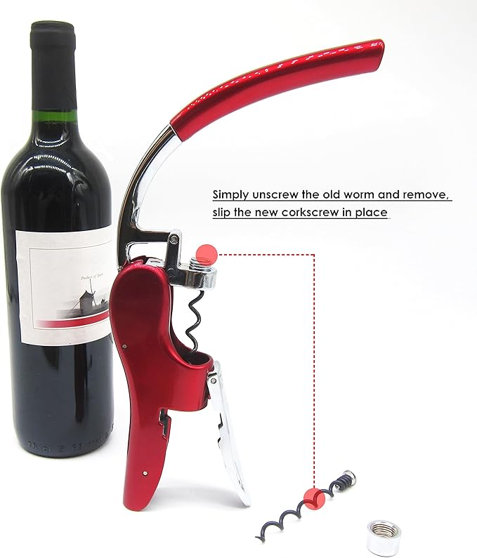 Best 6 Pack Replacement Corkscrew Spiral/Worm for KAYCROWN and BestUtensils Wine Opener