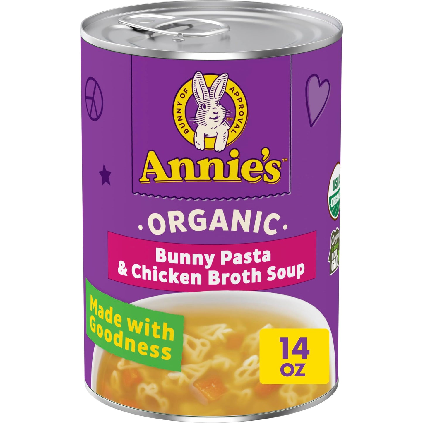 Annies Organic Bunny Pasta and Chicken Broth Soup, 14 oz