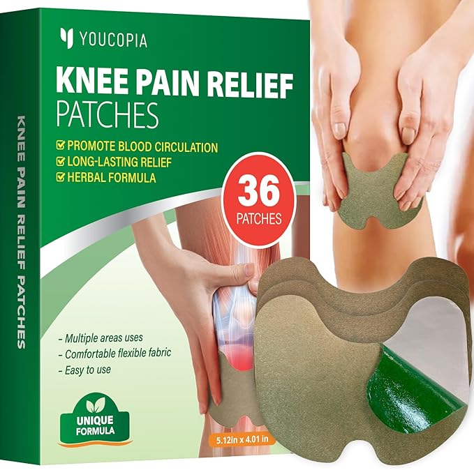 Knee Relief Patches: Knee Patches - Heat Patches for Joint Back Shoulder Neck - Herbal Patches for Knee - Wormwood Extract...