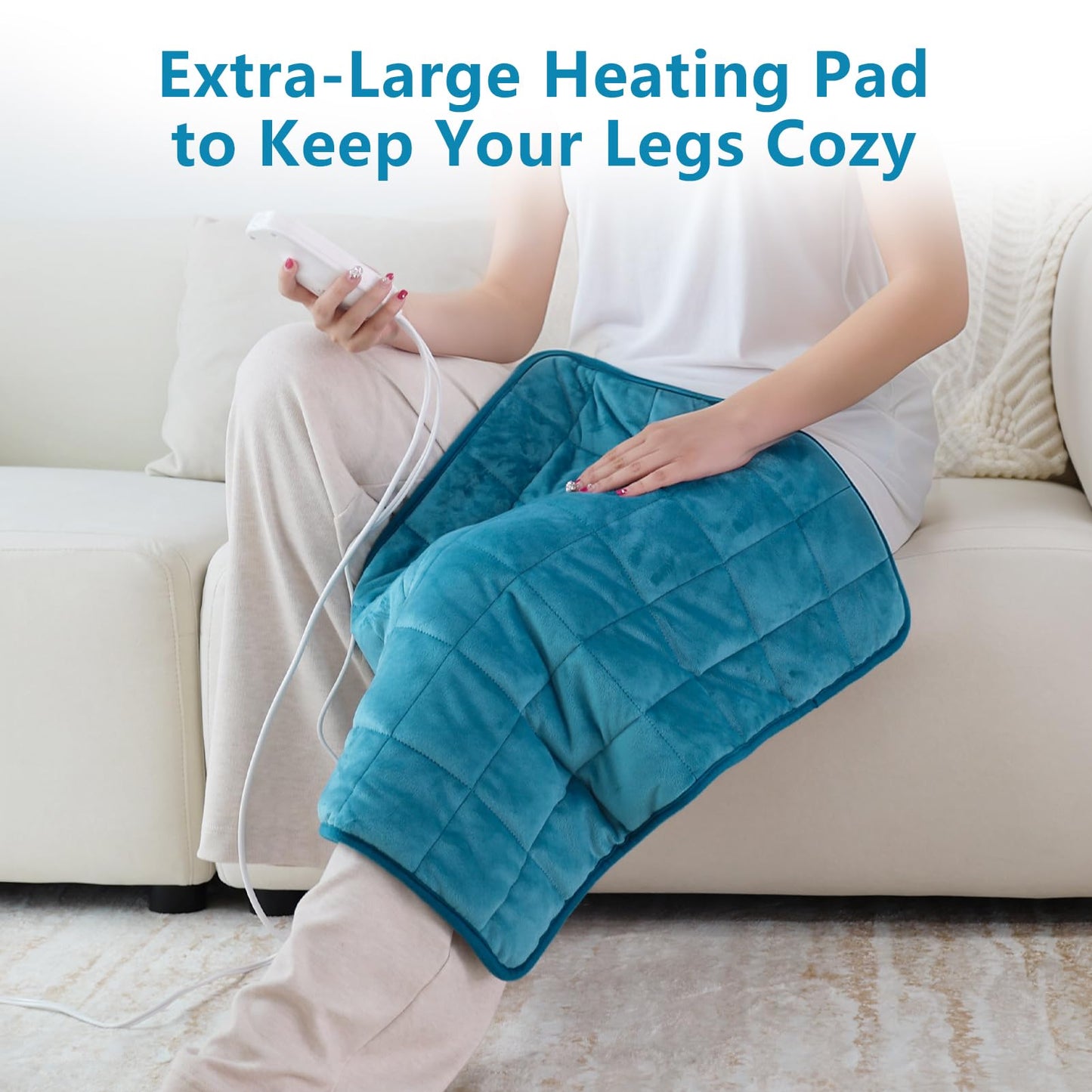 Comfytemp Weighted Heating Pad for Back & Period, FSA Eligible Electric Heat Pad, Valentines Day Birthday Gifts for Mom Dad Women Men, 2.4 lb HSA Approved Neck Shoulder Heated Pad, 2H Auto-Off, 20x24