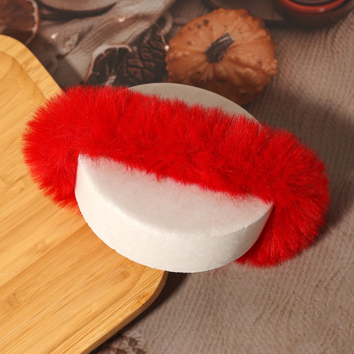 Furling Pompoms 2pcs Pack Furry Faux Fur Hair Scrunchies Artificial Fur Hair Bobbles Elastic Hair Band Rope Wristband Ponytail A