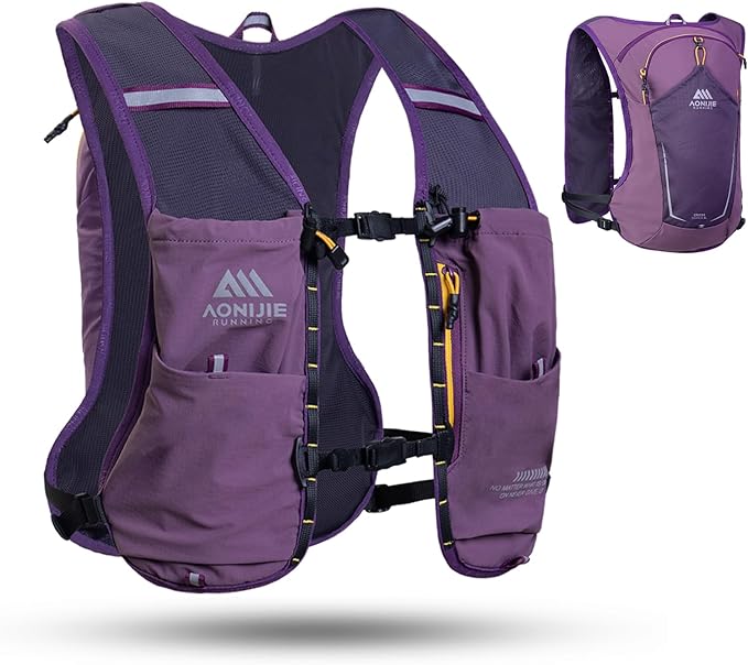 AONIJIE Running Hydration Vest for Men & Women, 8L Hydration Backpack, Multiple Pocket Designs for Water Bottles/Bladders,...