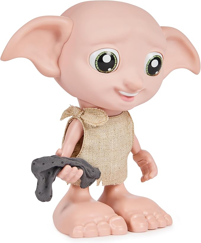 Wizarding World Harry Potter, Interactive Magical Dobby Elf Doll with Sock, over 30 Sounds & Phrases, 8.5-inch, Kids Toys for Ages 6 and up