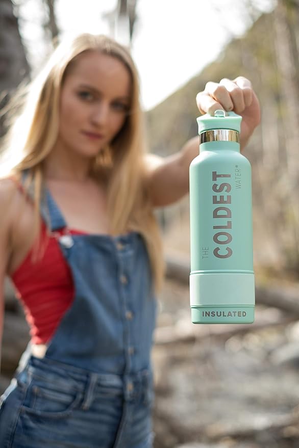 Coldest Water Bottle with Standard Mouth Straw Lid Metal Thermos Vacuum Insulated Stainless Steel l Reusable Leak Proof Cupholder Flask (21 oz, Hyperspace)