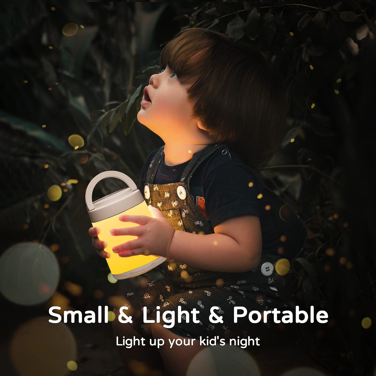 One Fire Kids Night Light, Dimmable 10 Colors, Rechargeable Portable Lamp, Remote+Timer, Small Touch Lamp, Baby Night Light