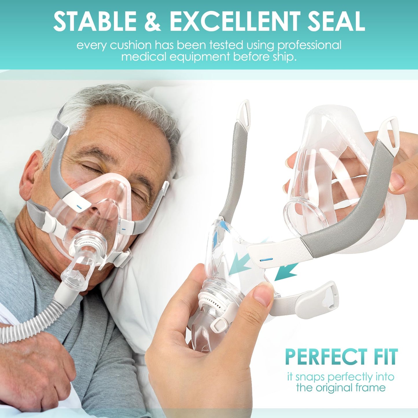 AirFit F20 Frame for Full Face Mask - Upgrade Durable Frame with 2 Clips - Compatible with F20 Full Face CPAP Mask System - Enhanced Comfort for Sleep Apnea Therapy