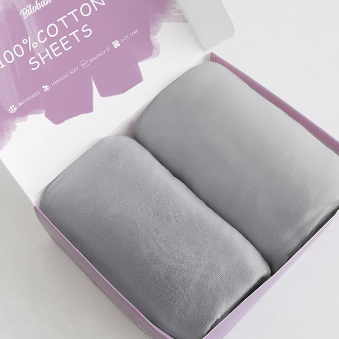Bassinet Sheets Compatible with Pamo Babe Baby Bedside Sleeper, AMKE and Maydolly Baby Bedside Bassinet, 100% Cotton, 2 Pack, Ultra Soft Sheets, Gray