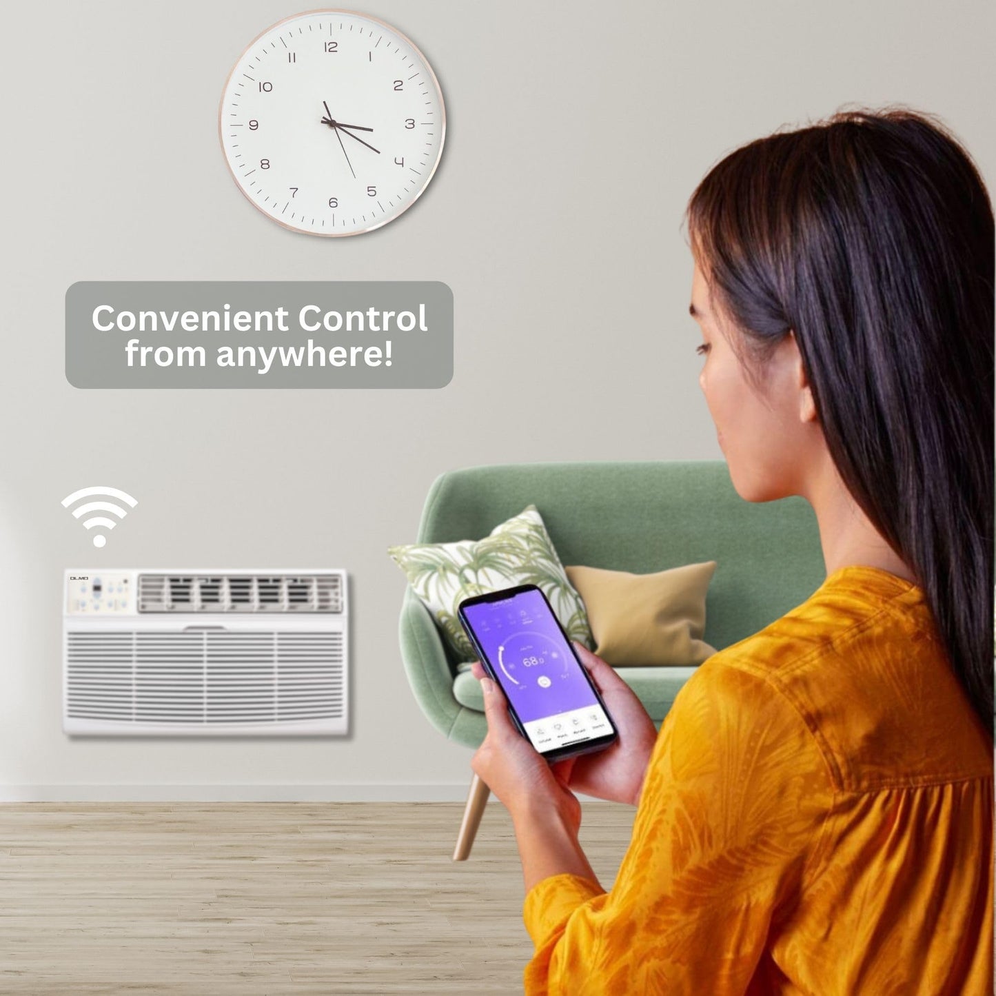 Olmo Ttw 14,000 Btu 230V Through-The-Wall Air Conditioner With Remote Control And Built In Smart Kit, Cooling Only (R32 Refriger
