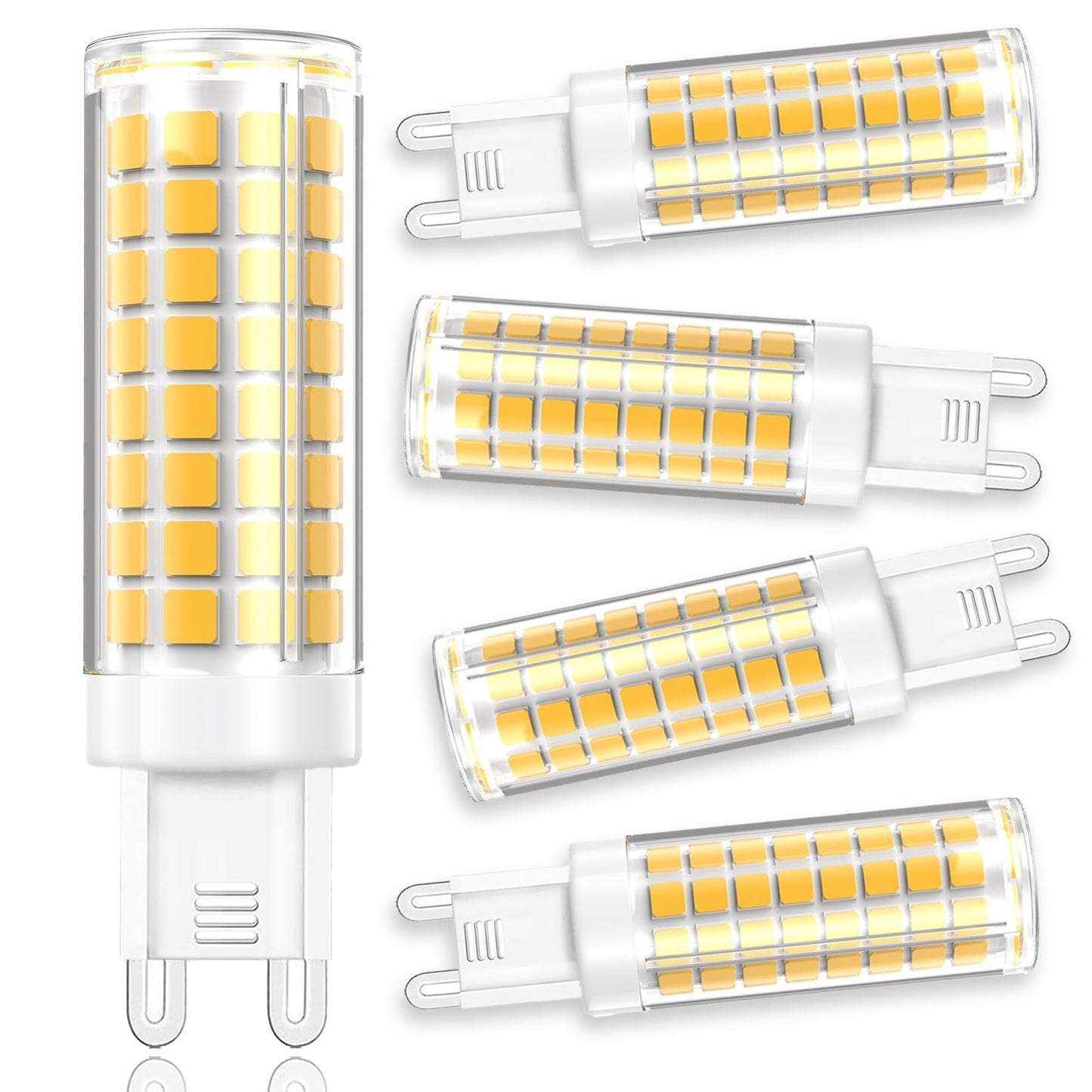 Vyaomli G9 Led Light Bulbs Dimmable 7W Equivalent To Halogen Bulb 75W-80W 730Lm  G9 Bi-Pin Base Light Bulb Ac 120V For Kitchen Chandelier Home Lighting (Warm White  5 Pack)