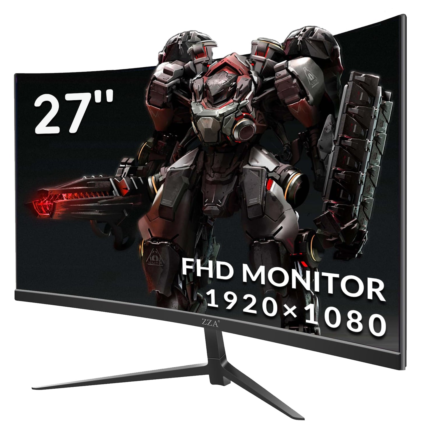 ZZA Gaming Monitor 27 Inch Curved 180Hz| 165Hz|144Hz|1ms| Computer Monitor FHD|1080P| 90% DCI-P3,100% sRGB,PC Monitor FreeSync| HDMI|HDR|Low Blue Light| HDMI|DP Ports| VESA Mount| Metal Stand