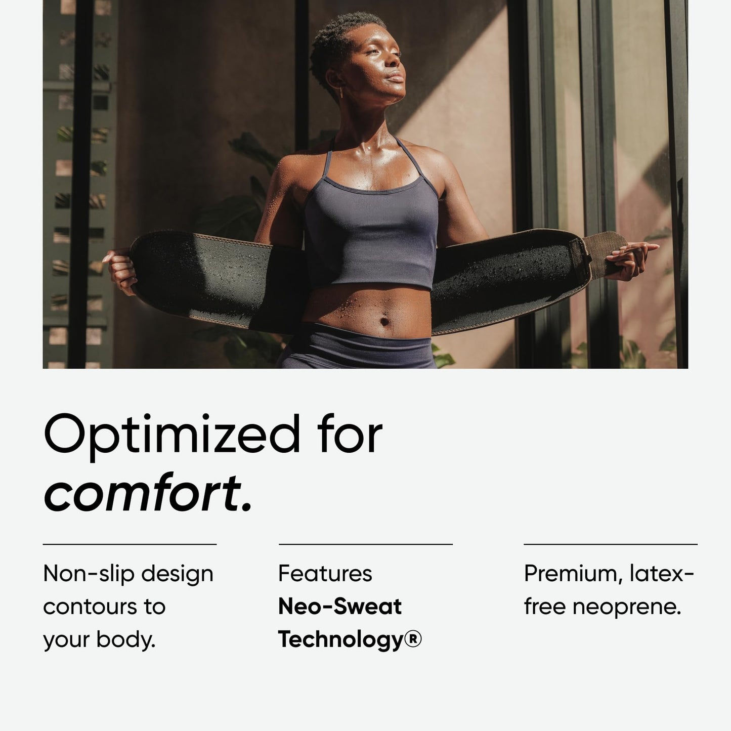 Sports Research Sweet Sweat Waist Trimmer (Core Series) - Premium Sweat Enhancing Fitness Band for Women & Men - Adjustable Fit · Latex-Free Neoprene - Matte Green, Medium