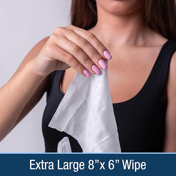 DMI CPAP Mask Wipes, Removes Oil & Dirt from CPAP Mask & Equipment, Alcohol & Latex Free, CPAP Supplies, Hypoallergenic, Unscented, 72 Count Pack, Extra-Large