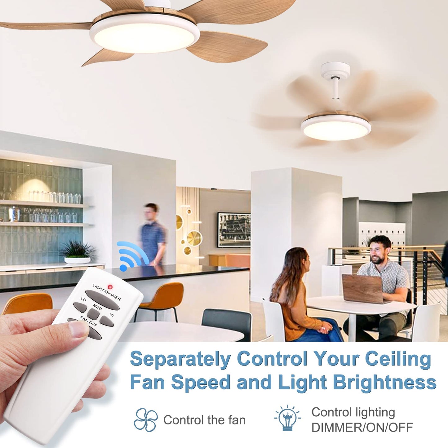 Hampton Bay Hunter Ceiling Fan Remote Control Replacement For Fanhd Hd5 Uc7078T Rr7079T L3H2010Fanhd L3H2014Fanhd,3-Speed With L