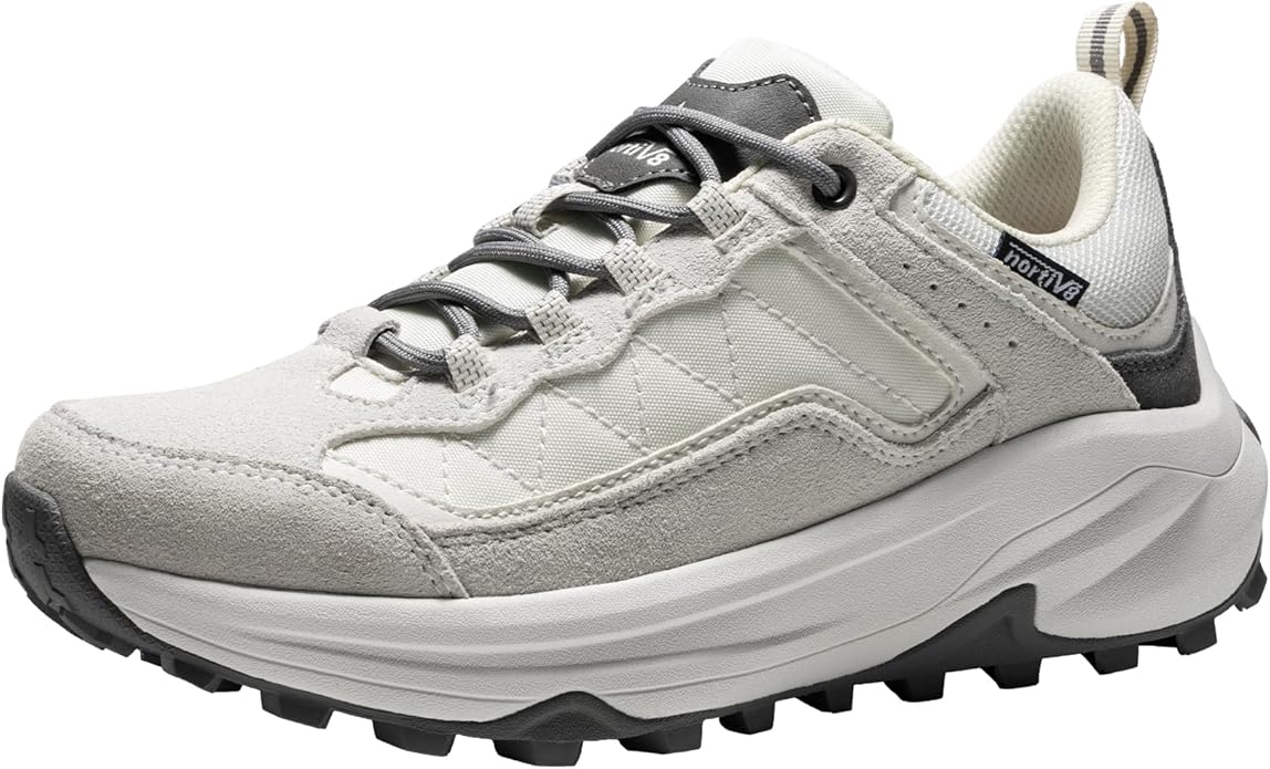 NORTIV 8 Women's Waterproof Hiking Shoes with Arch Support Outdoors Leather Walking Trekking Camping Tennis Workout Cross ...